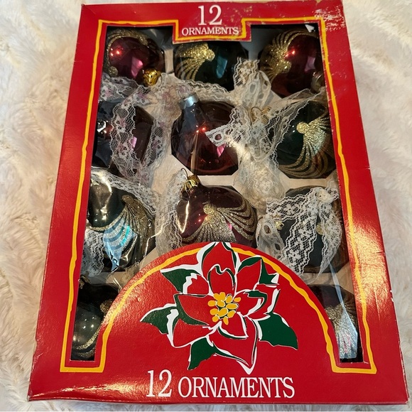 Vintage Rauch Red Glass Ball Christmas Ornaments Box Of 18 - Picture 11 of 15